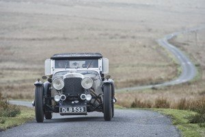George Howitt & Monigue Rombouts heading across the moors in their 1934 Aston Martin by Gerard Brown